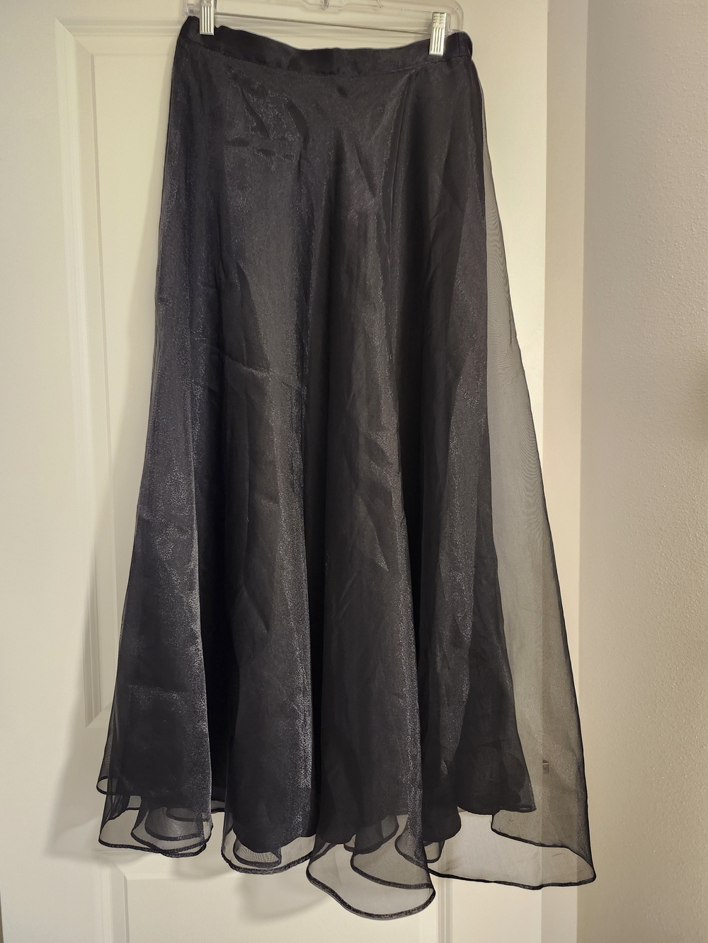 J.B.S. Shimmering Black Maxi Flared Skirt